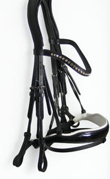 Bride anatomique en cuir prestige line - Noir - equipassion - boutique