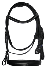 Filet et rênes cuir noir - club - equipassion - boutique