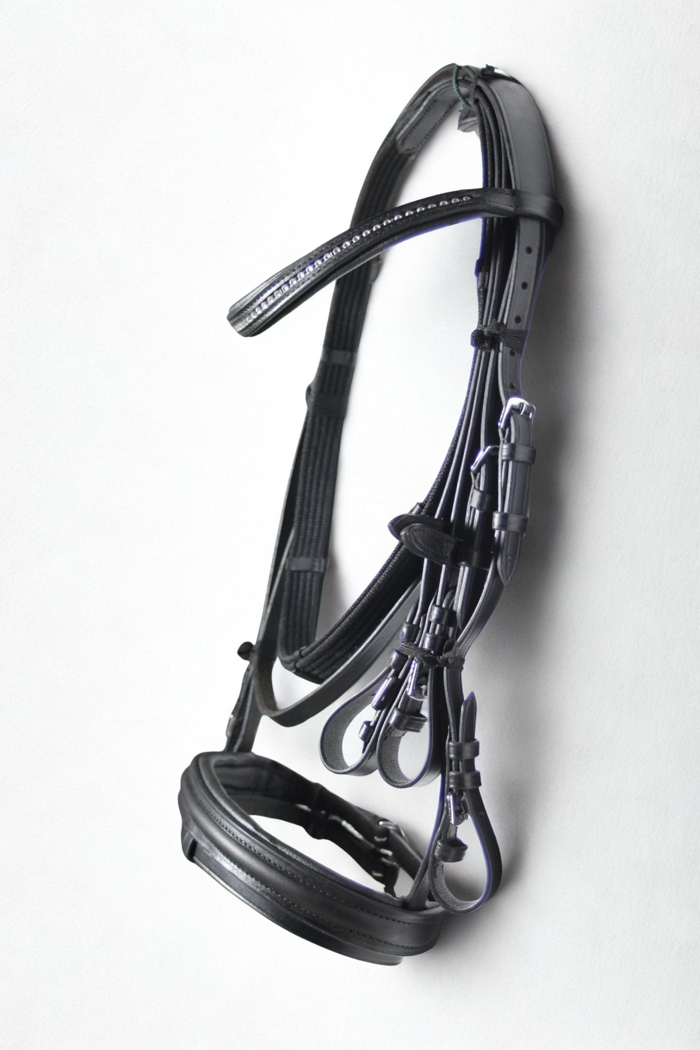 Filet et rênes cuir noir - club - equipassion - boutique