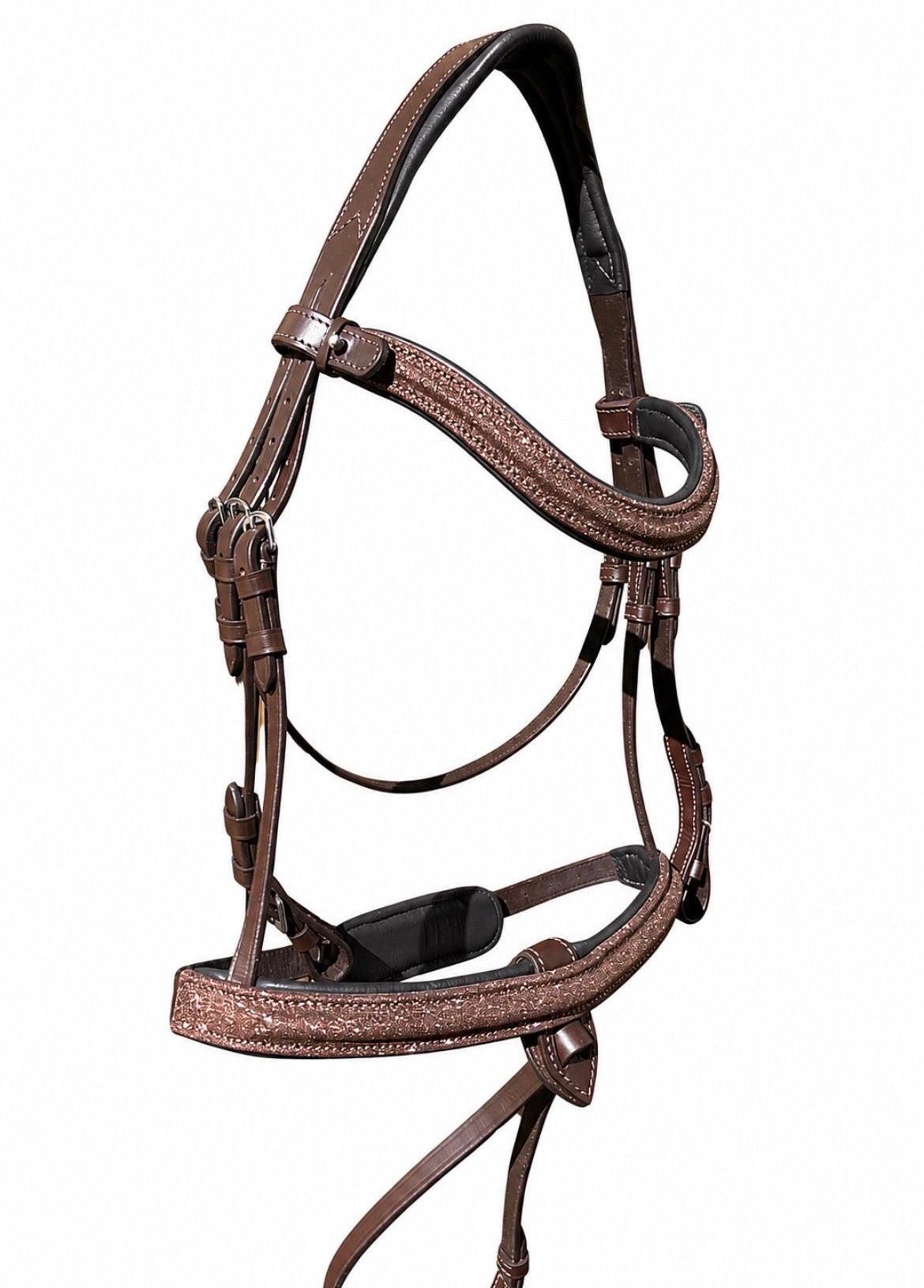 Filet marron en cuir brillant - Aura