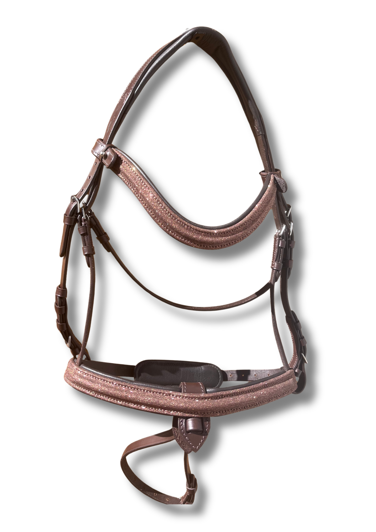 Filet marron en cuir brillant - Aura