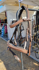 Filet marron en cuir brillant - Aura - equipassion-boutique