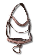 Filet marron en cuir brillant - Aura - equipassion-boutique