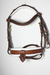 Filet noir en cuir cognac - Héritage - equipassion - boutique