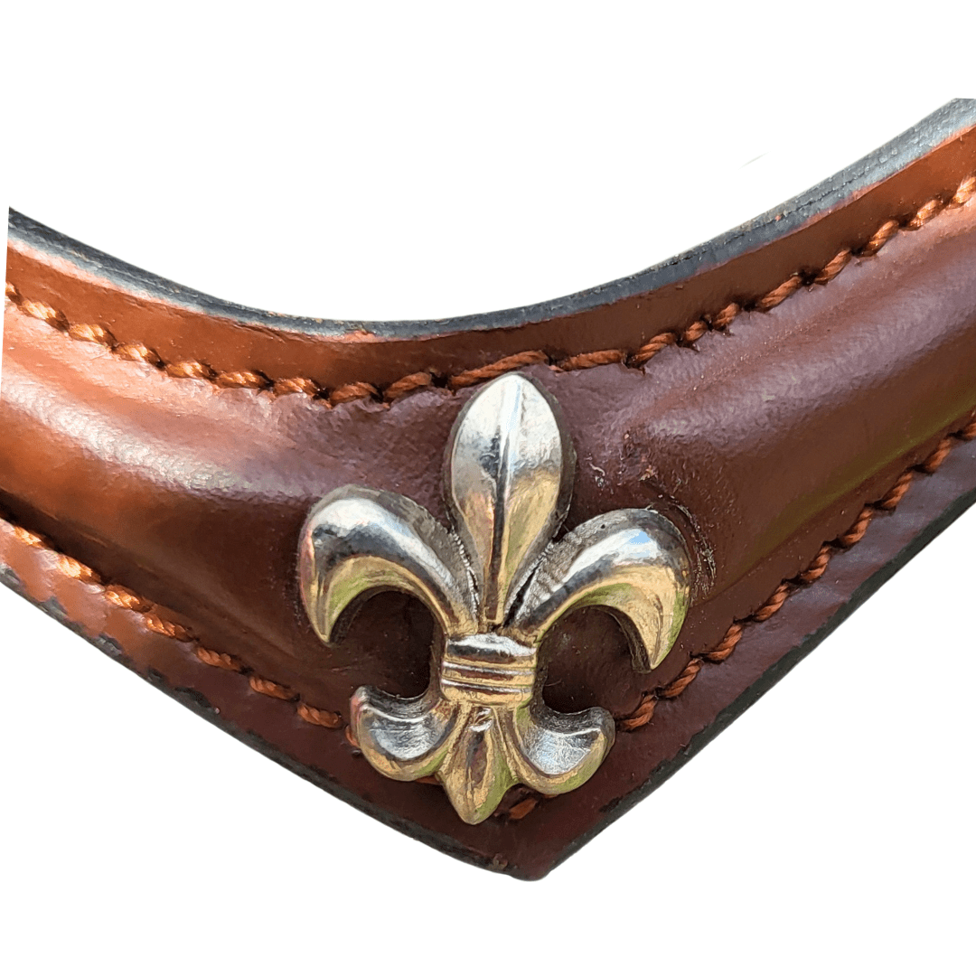 Frontal en cuir à clip - Fleur de Lys - equipassion - boutique