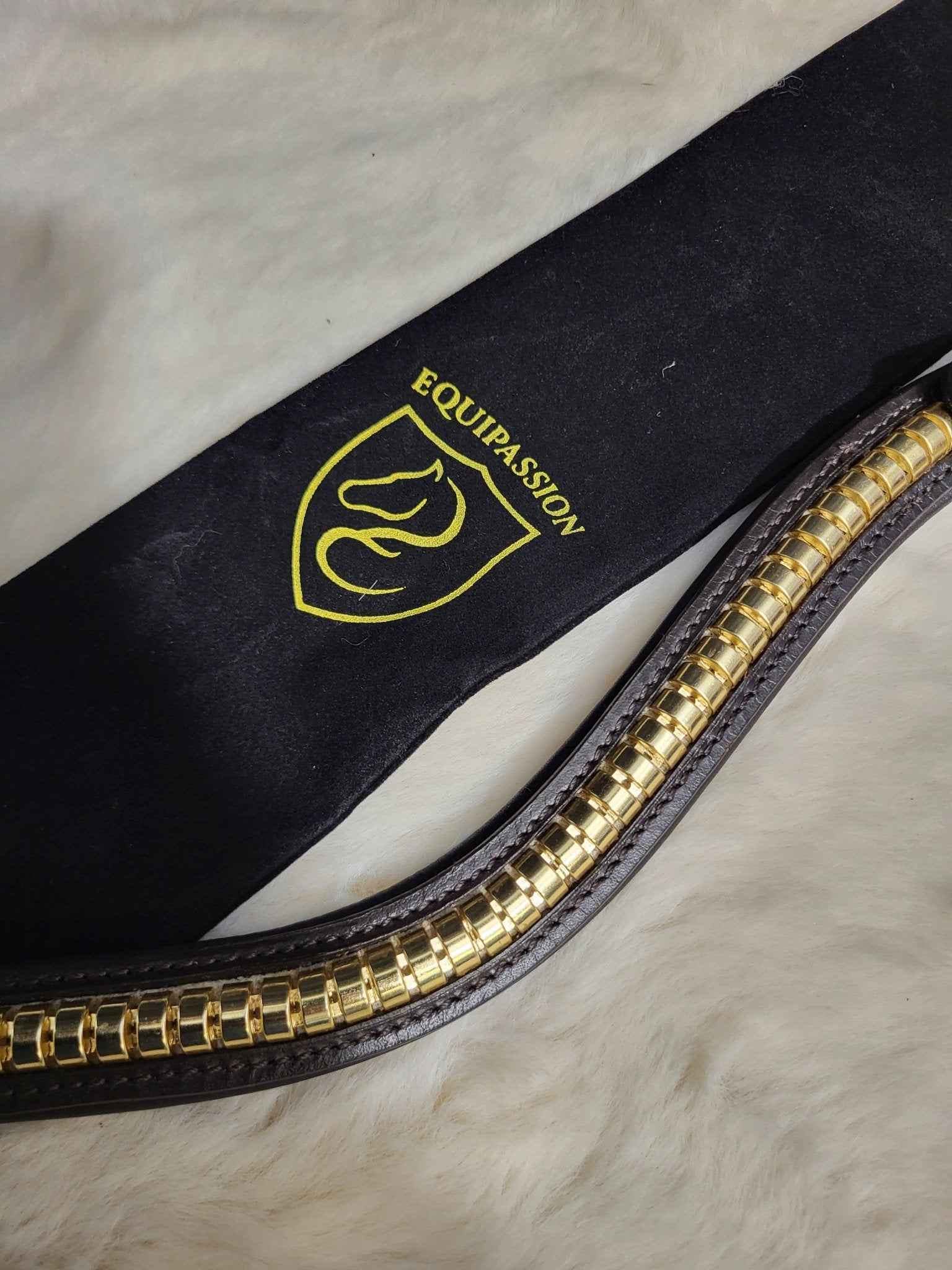 Frontal cuir clincher or - equipassion - boutique