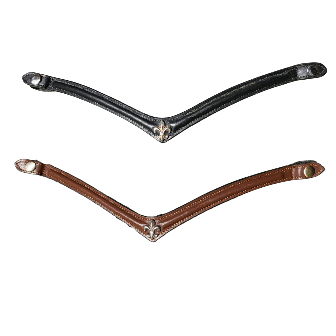 Frontal en cuir à clip - Fleur de Lys - equipassion - boutique