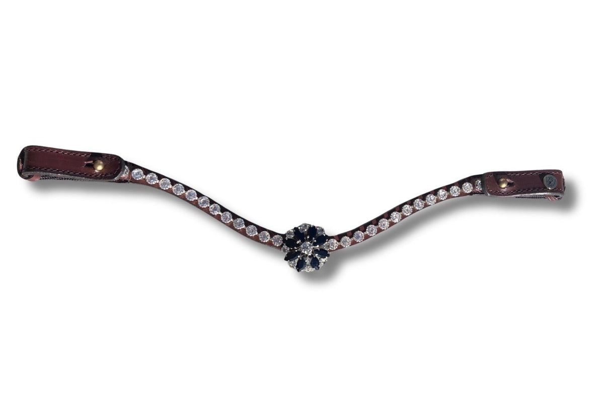 Frontal L'Edelweiss en cristaux Preciosa | Equipassion - equipassion-boutique