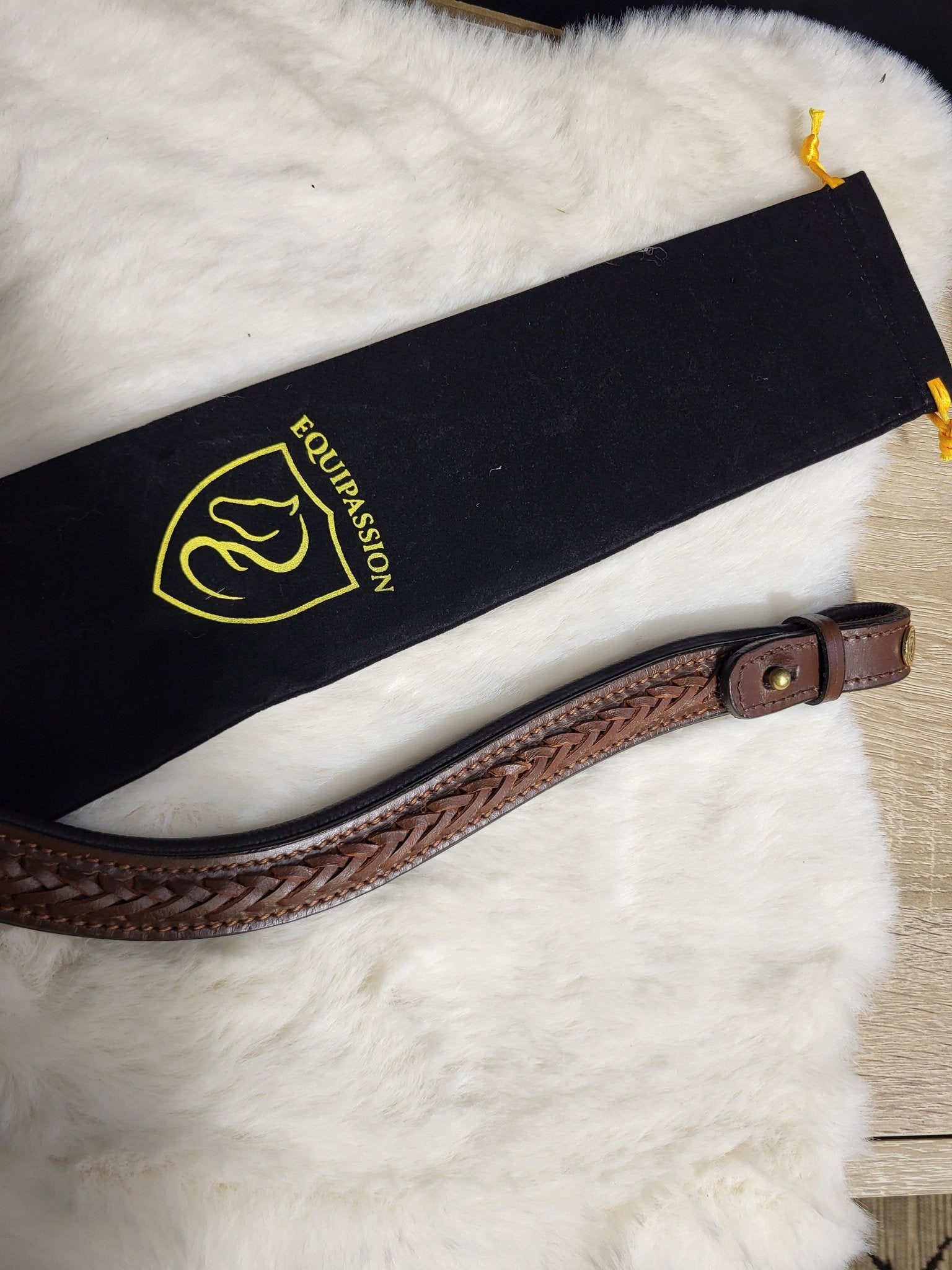 Frontal tressé - Frontal cheval cuir élégant - equipassion - boutique