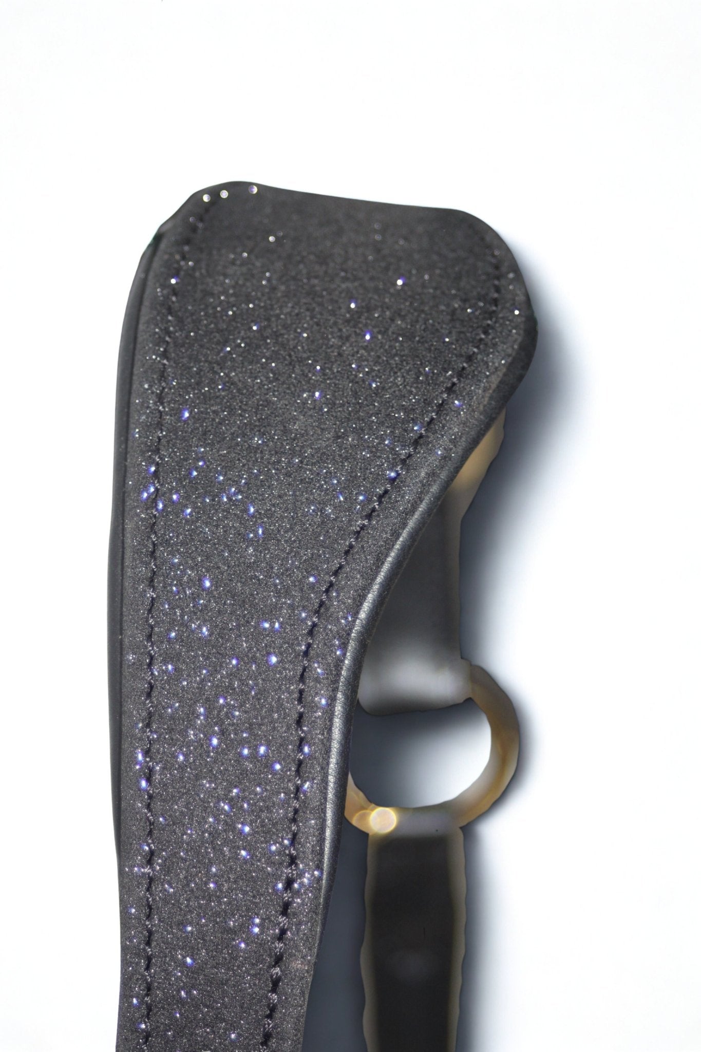 Licol cuir paillette noir Universe - equipassion - boutique