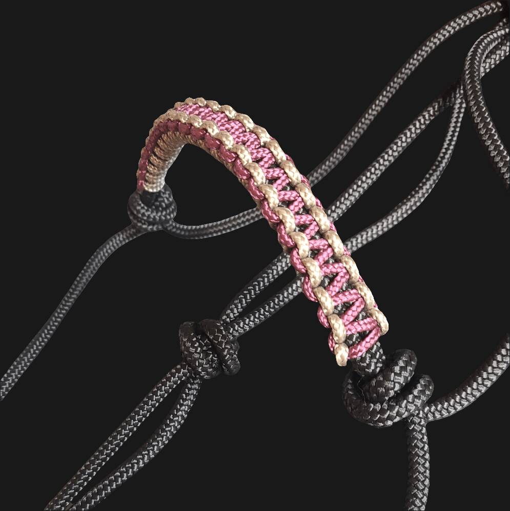 Licol éthologique tressage zig zag - equipassion - boutique