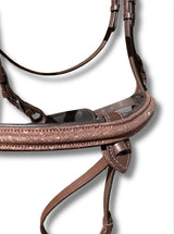 Muserolle anatomique en cuir marron Aura | Equipassion - equipassion-boutique
