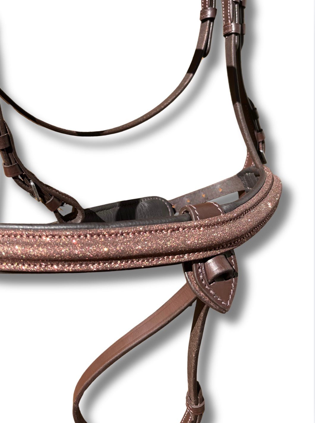 Muserolle anatomique en cuir marron Aura | Equipassion - equipassion-boutique