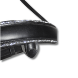 Muserolle Eclat - Cuir noir et strass - equipassion - boutique