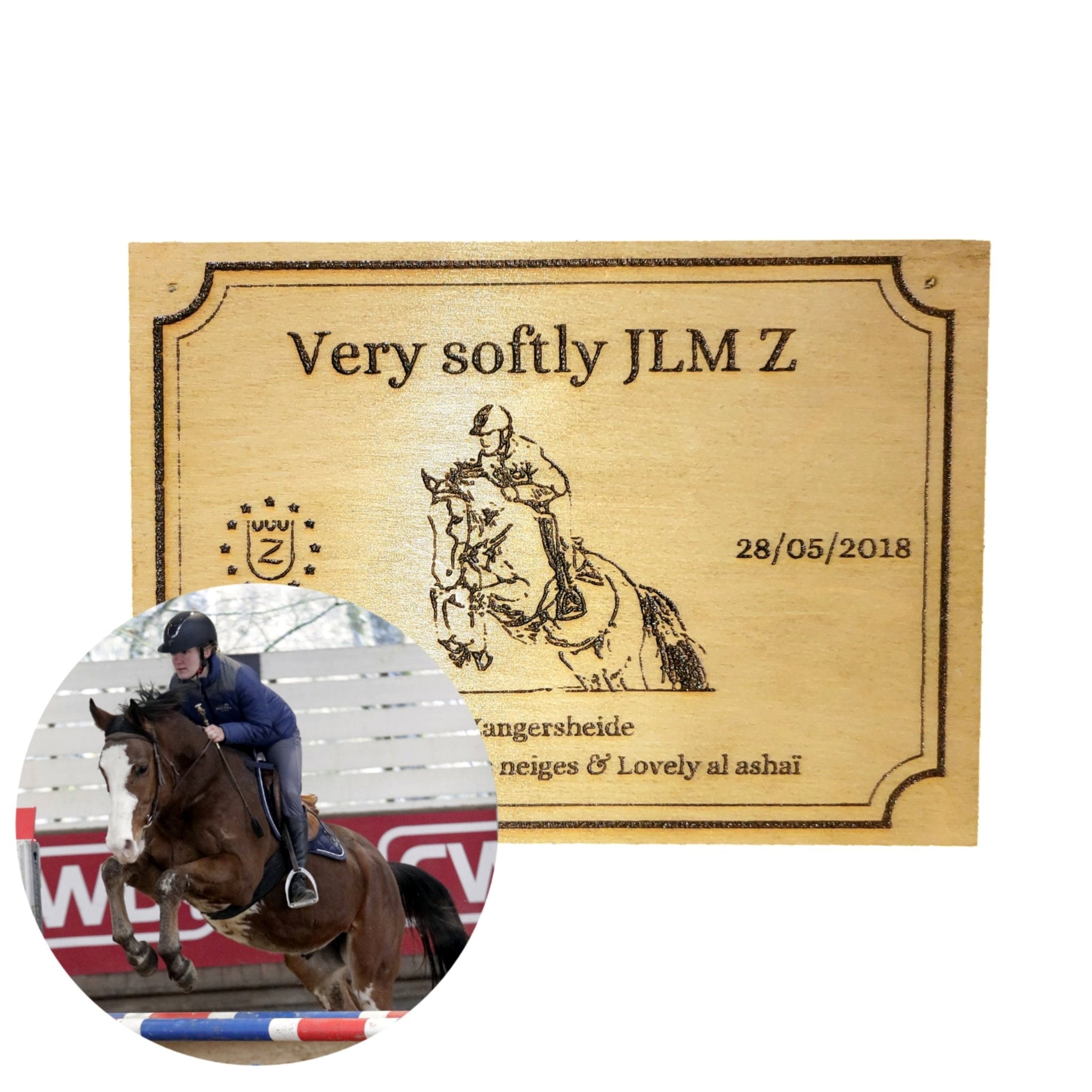 Plaque de box 100% personnalisable - equipassion - boutique