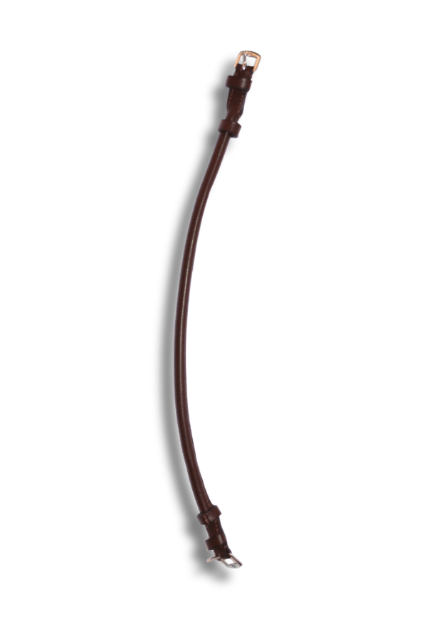 Sous Gorge Ronde Filet en Cuir Noisette I Equipassion - equipassion-boutique