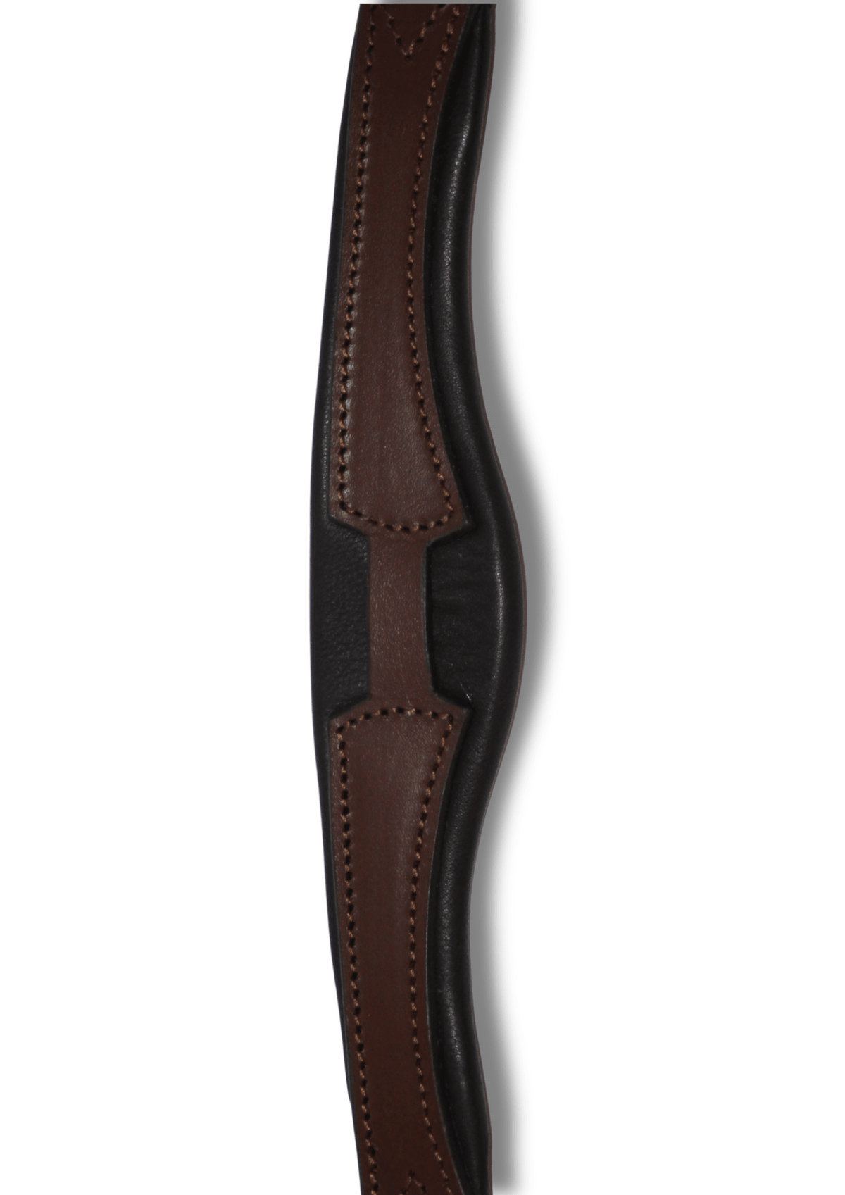 Têtière Anatomique en cuir Noisette Doublure Noir I Equipassion - equipassion-boutique