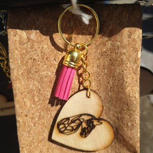 Porte clé / bijoux de licol bois