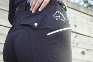 Pantalons leggings d'équitation noir